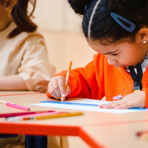 Élève française en maternelle